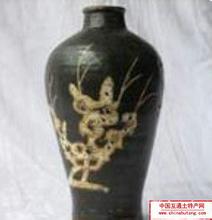 长乐黄石嵌花陶器
